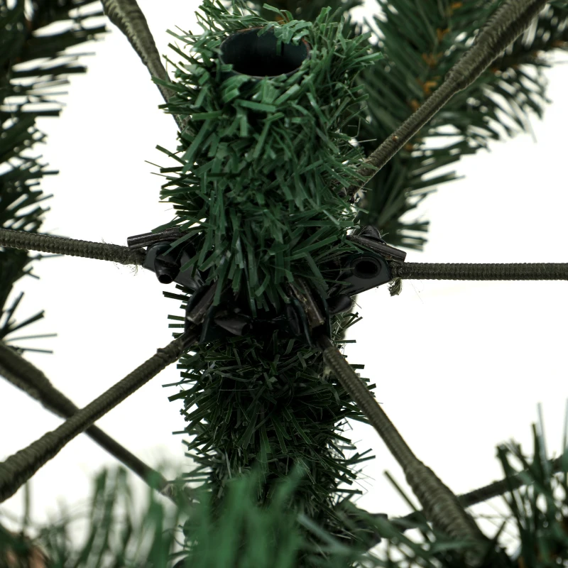 HOMCOM Artificial Christmas Tree, Hinged Xmas Tree with 1620 PE & PVC Branch Tips, 5ft, Green