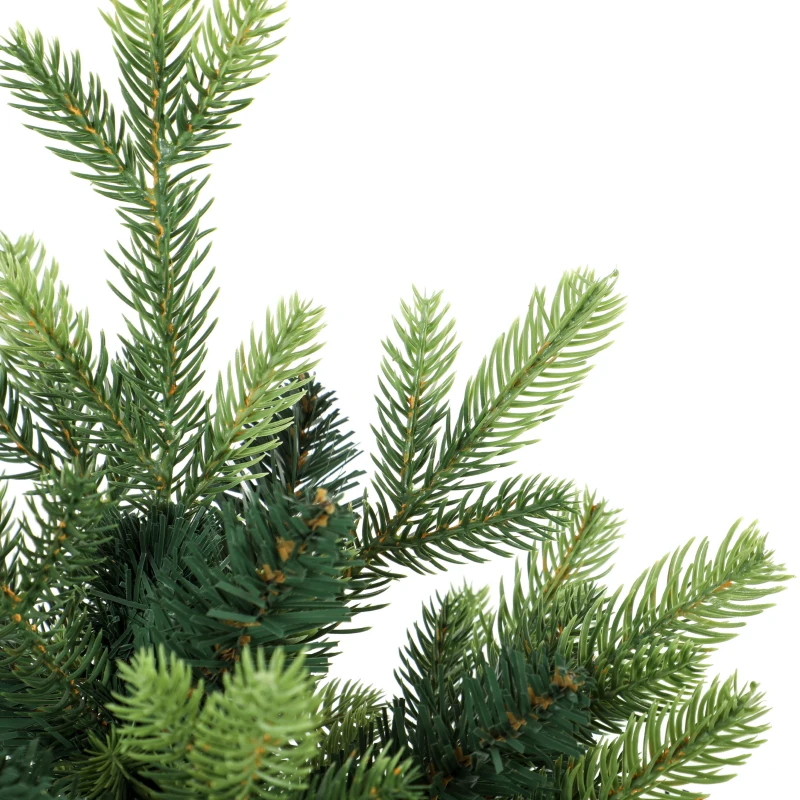 HOMCOM Artificial Christmas Tree, Hinged Xmas Tree with 1620 PE & PVC Branch Tips, 5ft, Green