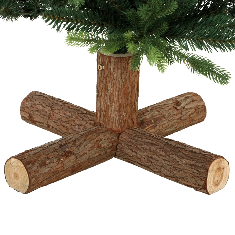 HOMCOM Artificial Christmas Tree, Hinged Xmas Tree with 1620 PE & PVC Branch Tips, 5ft, Green