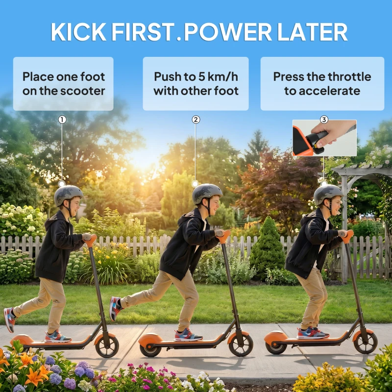SPORTNOW Electric Scooter for Kids, with LED Display, Green
