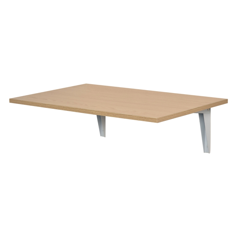 HOMCOM Mesa Plegable de Pared Mesa Abatible de Pared de Madera Ahorra Espacio para Cocina Comedor Dormitorio 60x40x20 cm Natural