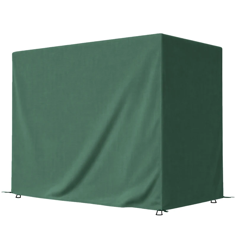 Outsunny Funda Balancín Jardín Cubierta de Columpio con Cordones Ajustables Impermeable Anti-UV 240x133x185 cm Verde