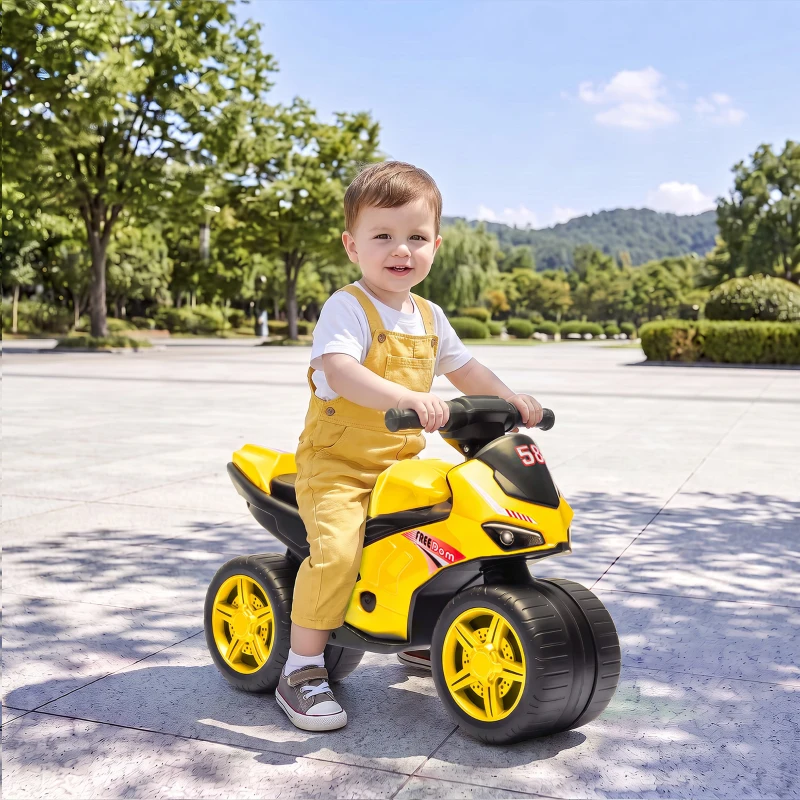 AIYAPLAY Bicicletă fără Pedale Con Muzică Per 18-36 Luni, Galben