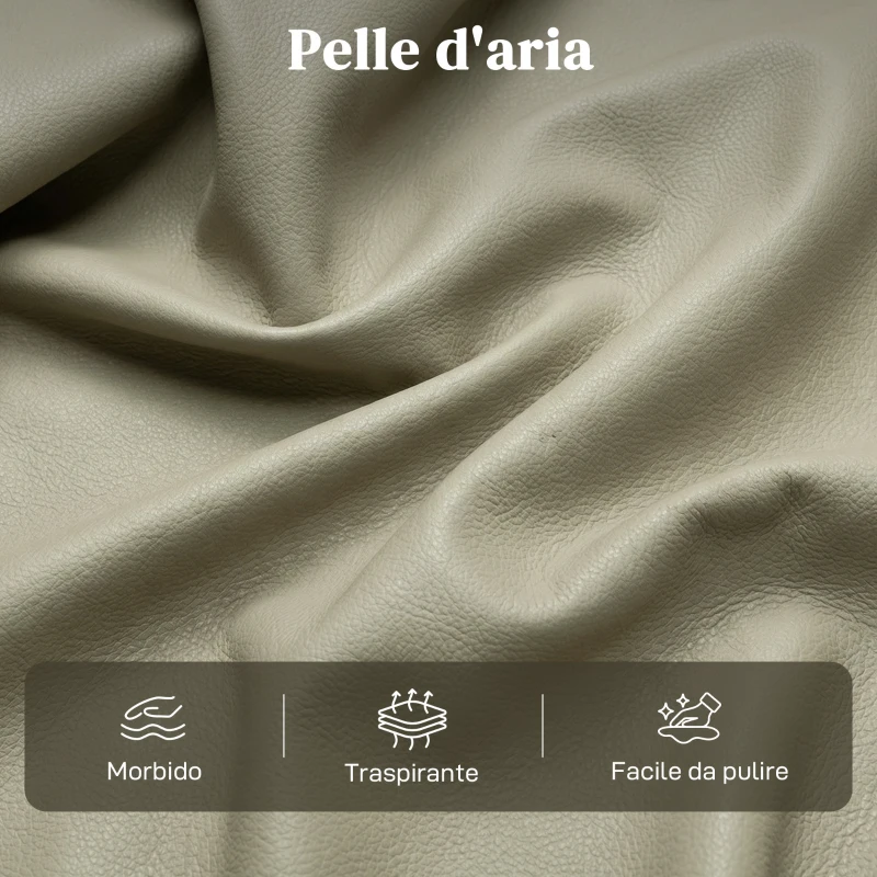 HOMCOM Poltrona Elettrica Alzapersona Reclinabile 170° in Pelle Finta Traspirante con 2 Motori, Telecomando, 4 Ruote, Freno, Poggiapiedi, Tasche Laterali, Crema