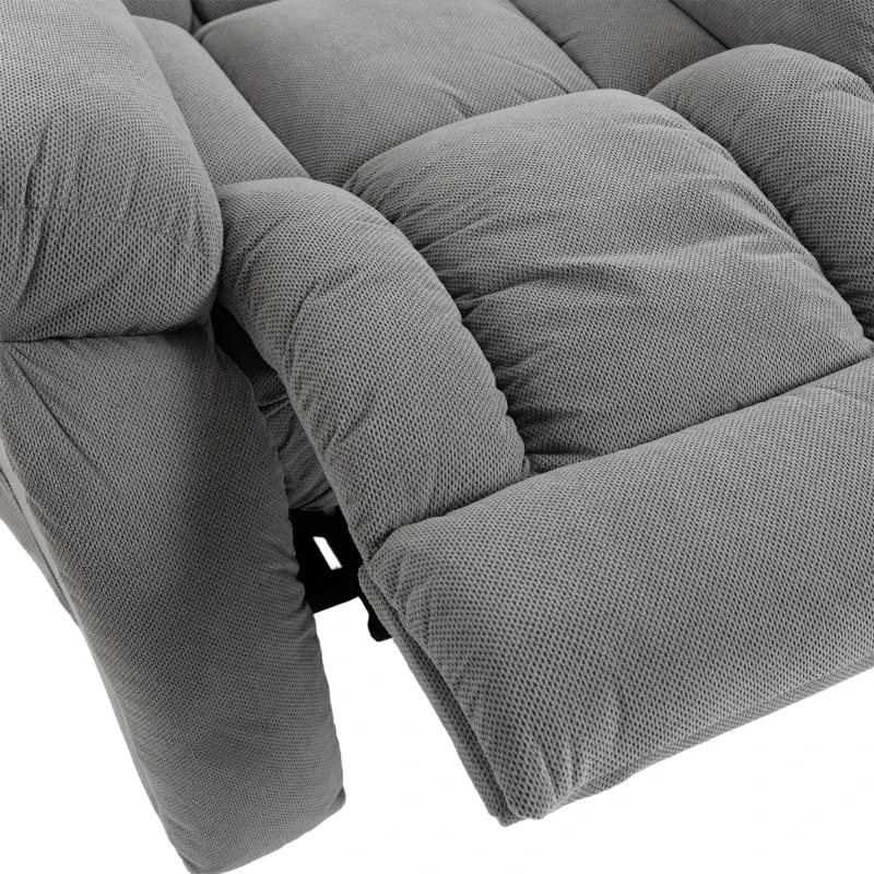 HOMCOM Recliner Armchair Lift Chair, Electric Recliner Chair with Vibration Massage and Heat, Wide Seat, USB Port, Light Grey