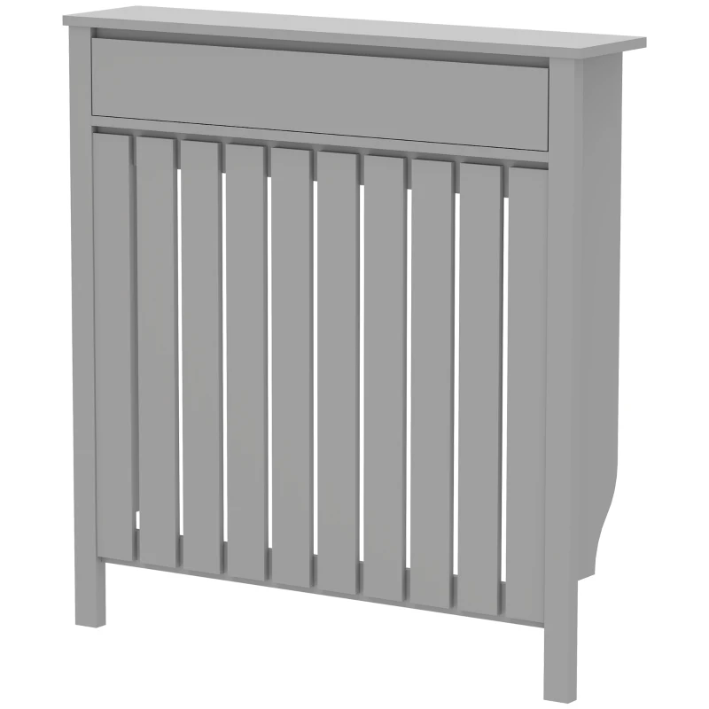 HOMCOM 93 x 88.5cm Rustic-Look Radiator Cover - Grey