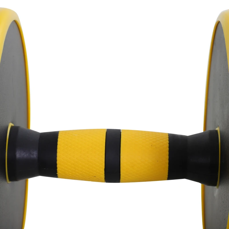 HOMCOM Set Manubri Regolabili 2 in 1 con Barra Bilanciere, Pesi Manubri Pesi con 12 Dischi per Allenamento Casa/Palestra, Nero e Giallo