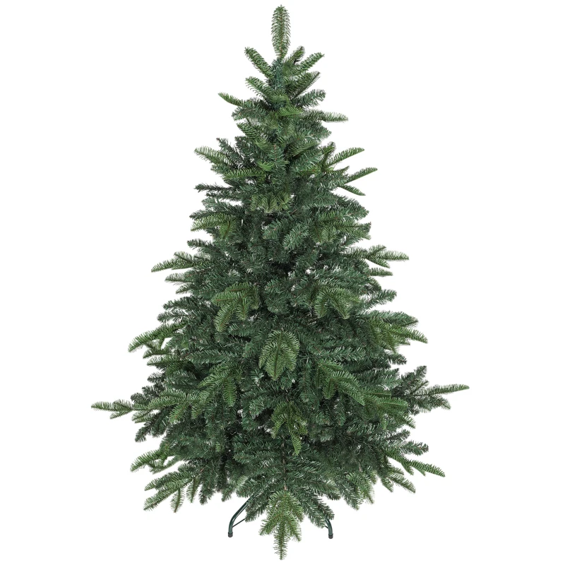 HOMCOM 5ft Artificial Christmas Tree with Realistic Branches, Easy Assembly - Green
