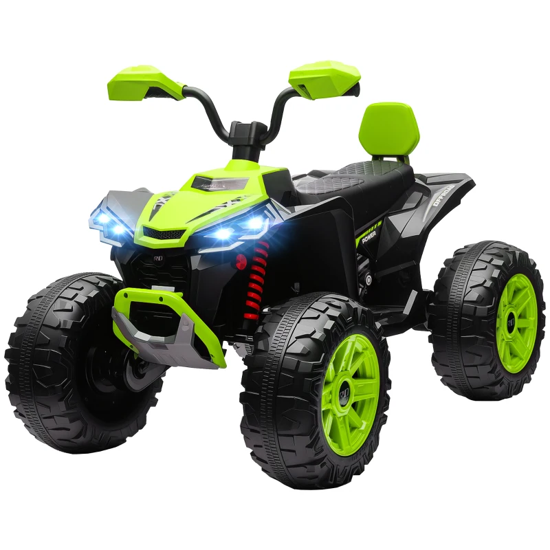 AIYAPLAY Quad Eléctrico para Niños de 3-8 Años 24V con 2 Motores Velocidad hasta 6,5 km/h Ruedas con Suspensión Verde
