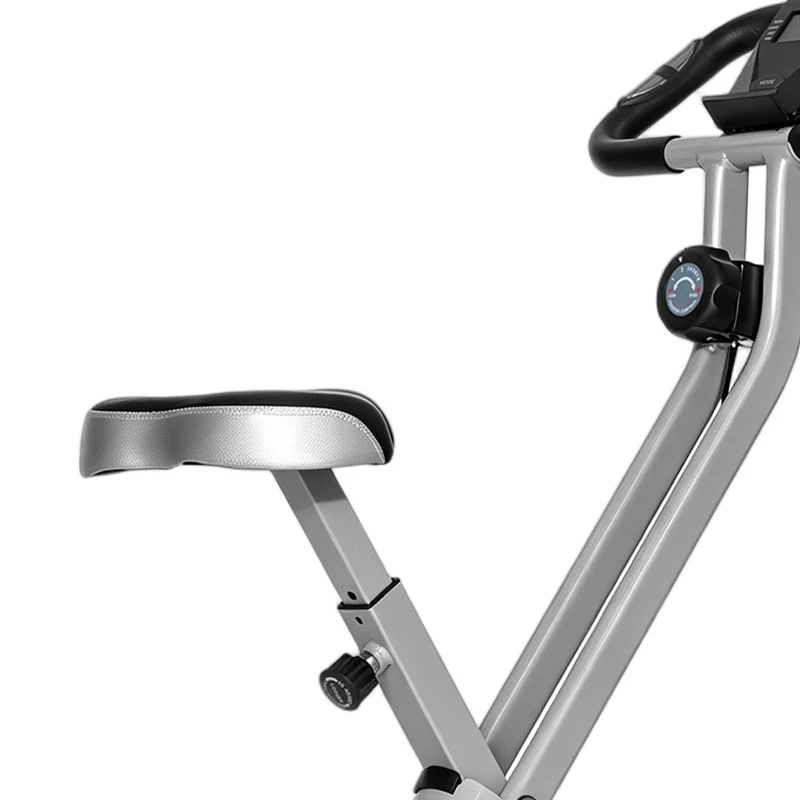 SPORTNOW Folding and Quiet Exercise Bike with 8-Level Magnetic Resistance and Heart Rate Sensor, for Home Gym, Black and Grey