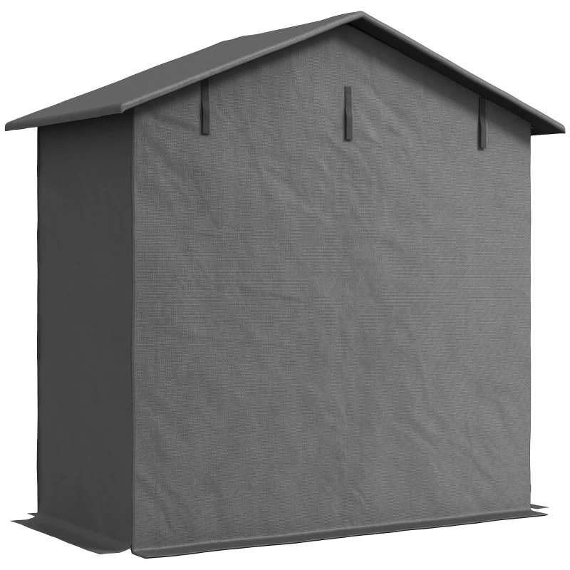 Outsunny Capanno da Giardino 1.1x2 m con Porta Avvolgibile, Tenda Garage per Bici e Moto, Grigio Scuro