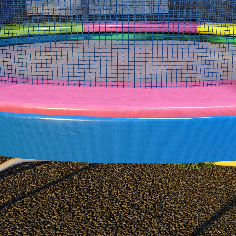 SPORTNOW Coussin de protection trampoline 244cm avec cordon élastique résistant aux intempéries et UV anti-déchirure, multicolore