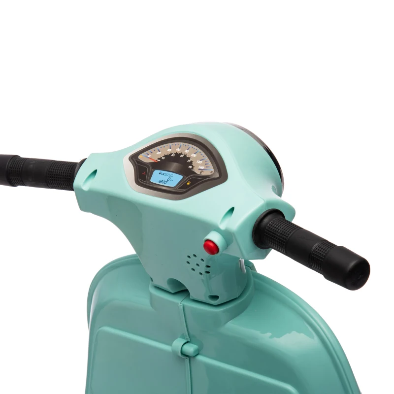 AIYAPLAY Elektrische kindermotor Mini Vespa GTS 6V met lithiumaccu, ergonomische zitting, rugleuning, 1,5-3 jaar