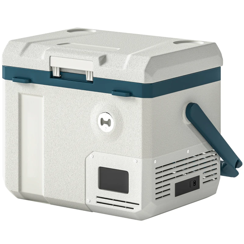 Outsunny Frigorifero Portatile per Auto da 19L con Compressore e Controllo App, 47x36.7x37 cm, Bianco