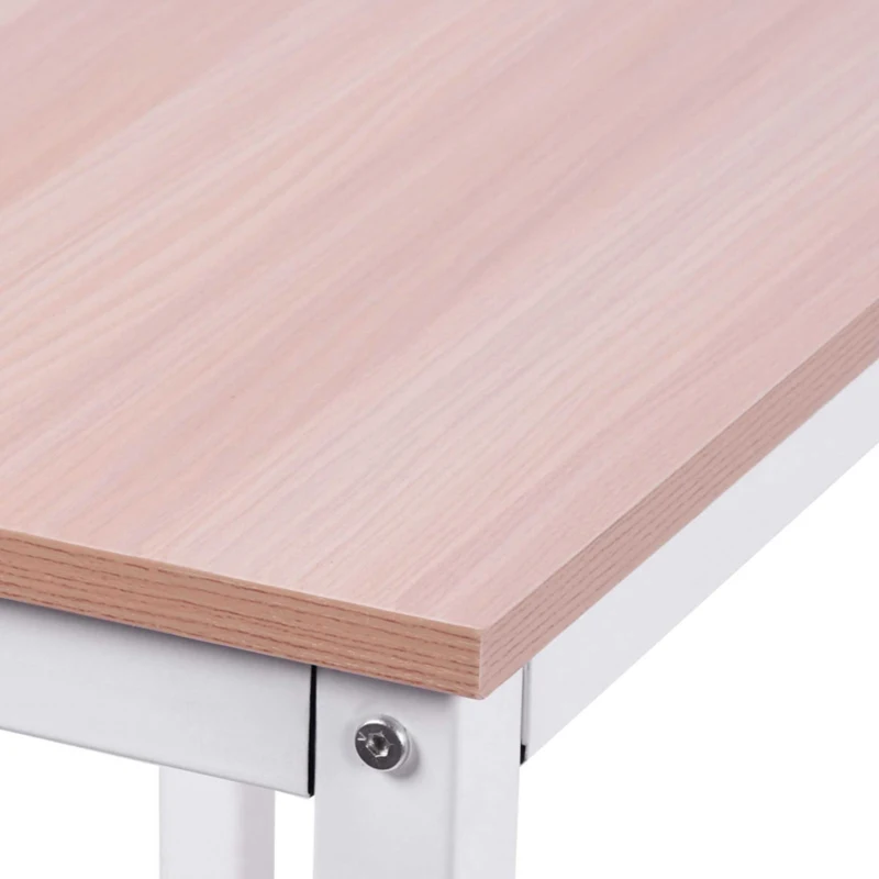 HOMCOM Escritorio Esquinero Moderno con Marco de Acero Carga 70 kg para Oficina Hogar Estudio 150x150x76 cm Roble