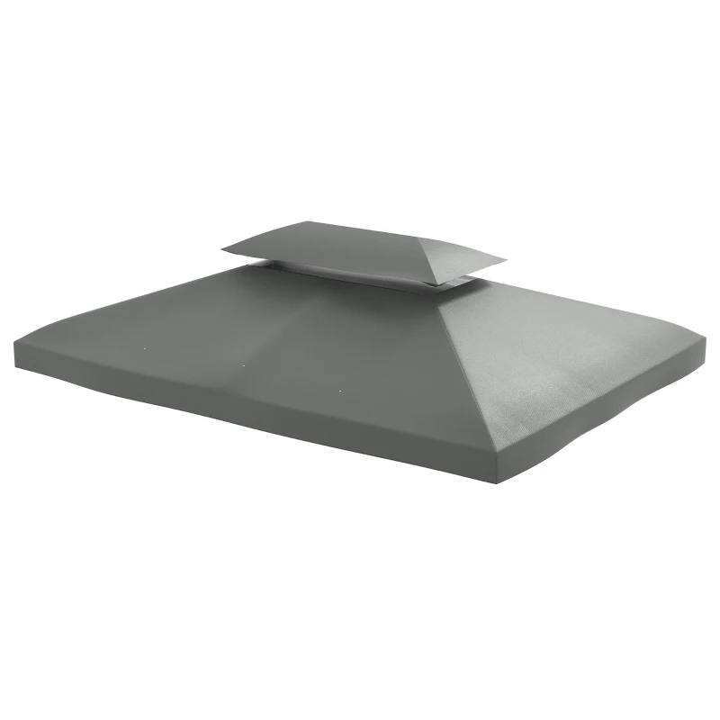 Outsunny Gazebo Roof Replacement, for 3 x 4m Frames - Grey