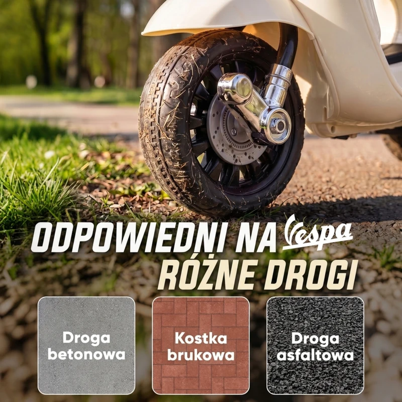 AIYAPLAY Elektryczny motocykl dziecięcy Mini Vespa GTS 6V z akumulatorem litowym Ergonomiczne siedzisko i oparcie 1,5-3 lat