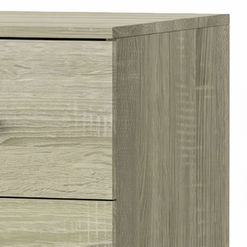 HOMCOM Cómoda 6 cajones, Mueble de almacenamiento, Estilo moderno, para dormitorio, entrada, pasillo, 40x40x110cm, Roble