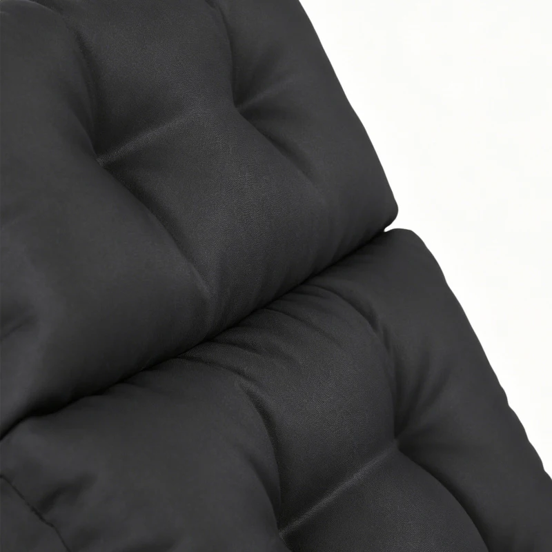 Outsunny Set of Two 190 x 56cm Sun Lounger Cushions - Black