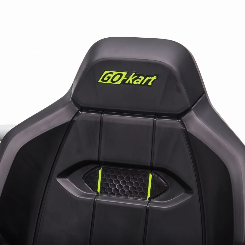 HOMCOM 24 V Elektrische Go-Kart voor Kinderen Tot 13 km/h Gokart met Driftfunctie, Drift-Kart met 2 motoren voor 8–12 jaar Wit