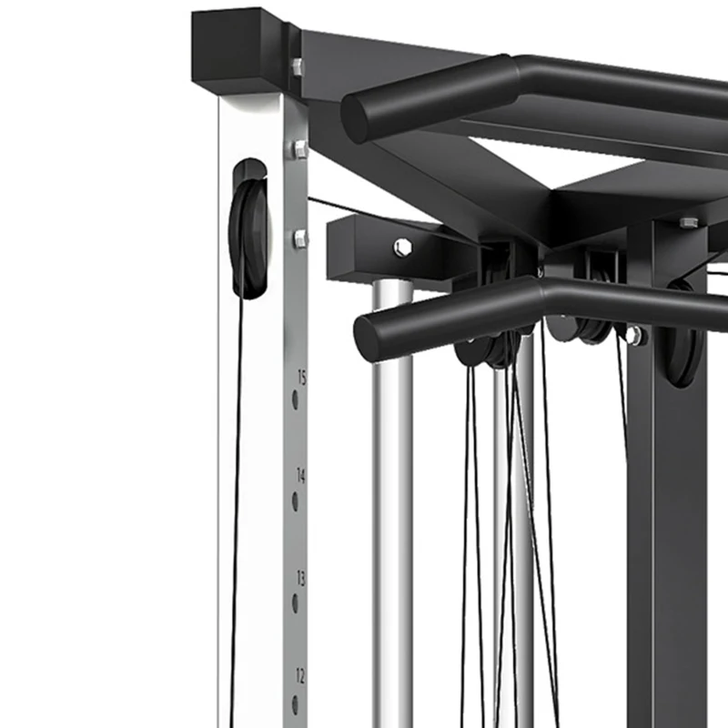 SPORTNOW Home Gym Machine, Multifunctional Gym Equipment with High and Low Pulleys, Pull Up Bar, 15-Position Adjustable Strength Training Workout Station for Full Body Fitness