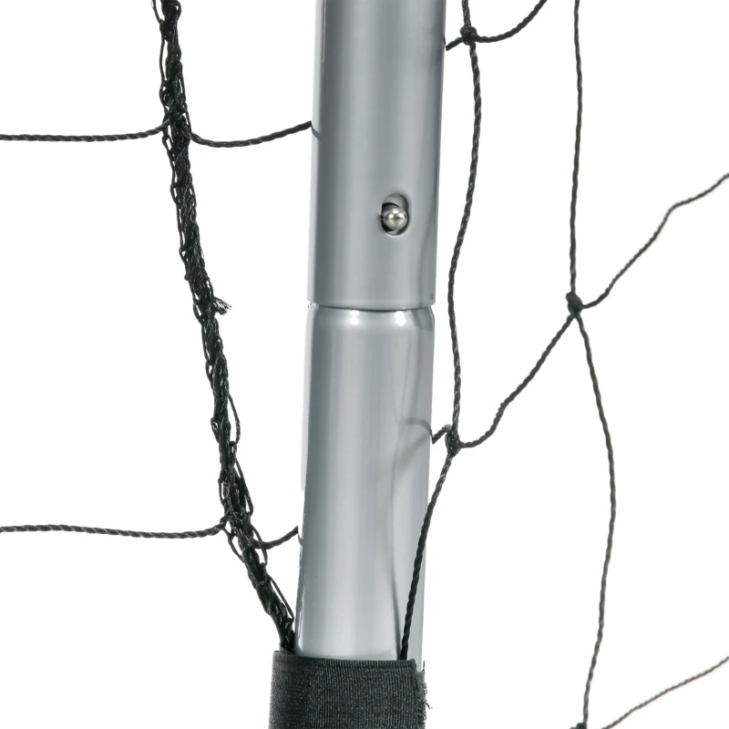 SPORTNOW Porta da Calcio Grigia 180x120x60 cm con Viti e Picchetti inclusi, in PE e Metallo