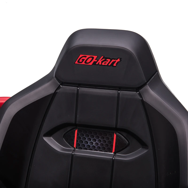 HOMCOM 24V elektrische go-kart voor kinderen, tot 13 km/u, met driftfunctie, 2 motoren, rood, 8-12 jaar
