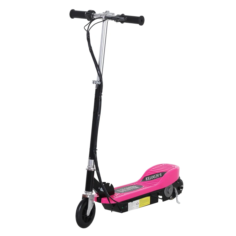 HOMCOM Patinete Eléctrico Plegable para Niños y Adolescentes de +7 Años con Manillar Ajustable en Altura 78x37x87-95 cm Rosa