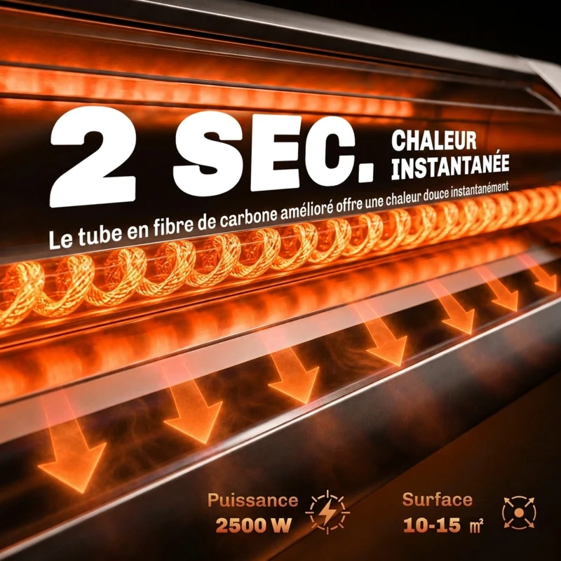 Outsunny Radiateur Infrarouge sur Pied 2500 W IP65, Télécommande, Minuterie, 3 Niveaux, Hauteur Réglable, 87x81x180cm, Noir