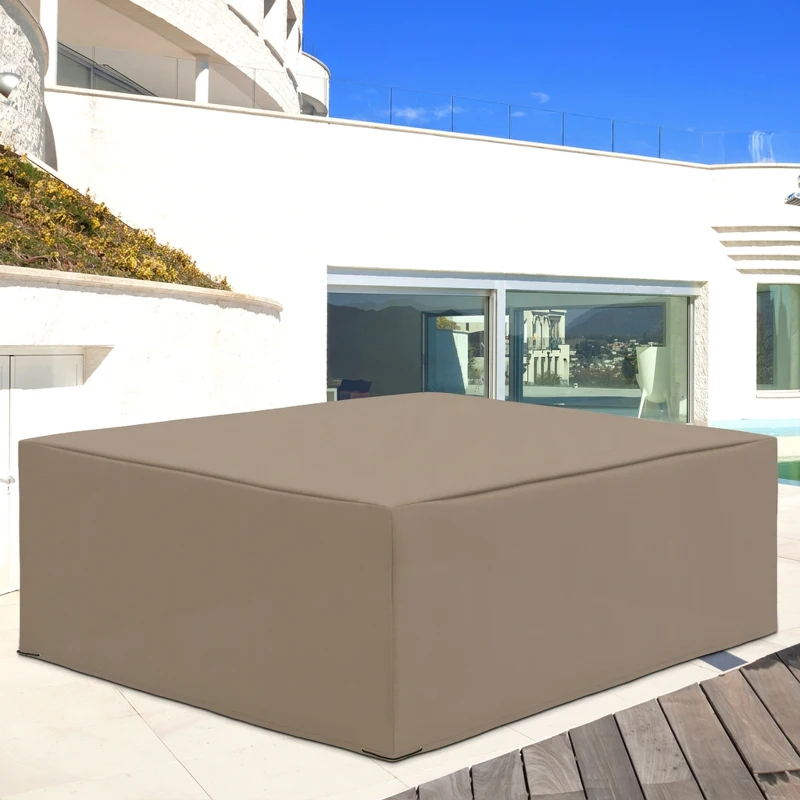 Outsunny Schutzhülle für Gartenmöbel Winterfest Wasserdicht Abdeckung Abdeckplane Oxford 275 x 205 x 90 cm Beige