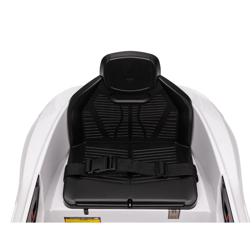 AIYAPLAY Carro Elétrico para Crianças Maserati Gran Turismo Folgore 12V Controlo Remoto Faróis Buzina e Música MP3 98x59x43 cm Branco