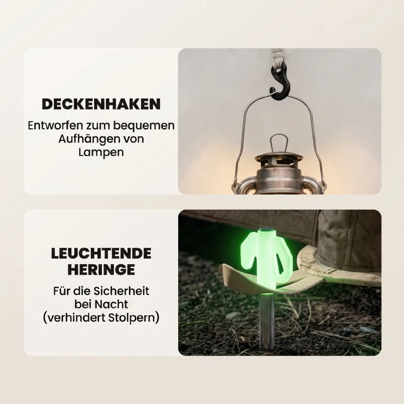 Outsunny Aufblasbares Zelt 2-3 Pers. Schneller Aufbau Outdoor Camping Zelt mit Luftpumpe Meshfenster abnehmbar Dach