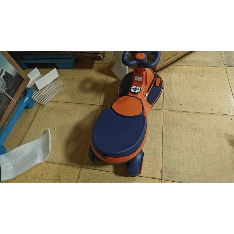 AIYAPLAY Carro Elétrico Infantil 12V, Veículo Elétrico Infantil com Bateria de Lítio, Iluminação RGB, Rodas Iluminadas, Laranja