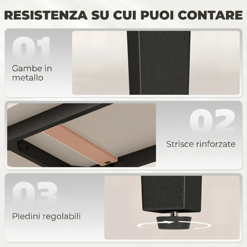 HOMCOM Tavolo 4 Persone, 130x70 cm, Moderno con Piano in Pietra Sinterizzata, Marrone