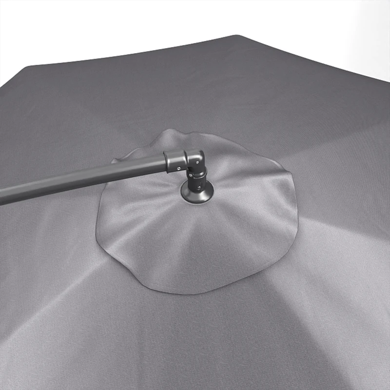 Outsunny 3 m Overhanging Cantilever Parasol, with Cross Base - Grey