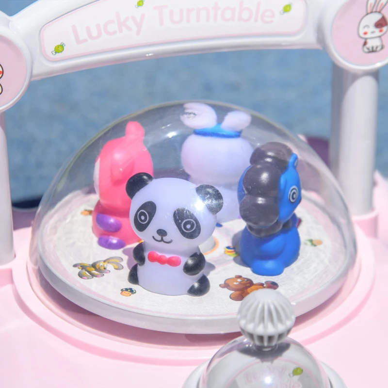 AIYAPLAY Andador para Bebés de 1-3 Años con Altura Ajustable Música Ruedas Antideslizantes Luces Manillar Desmontable Rosa