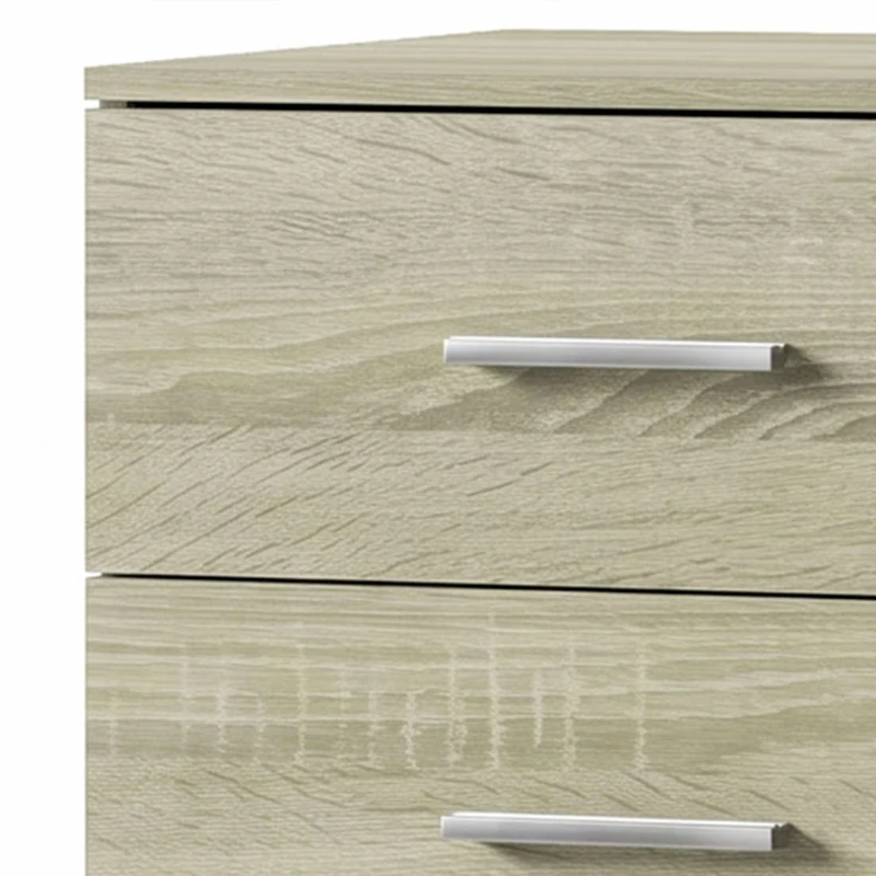 HOMCOM Cómoda 6 cajones, Mueble de almacenamiento, Estilo moderno, para dormitorio, entrada, pasillo, 40x40x110cm, Roble