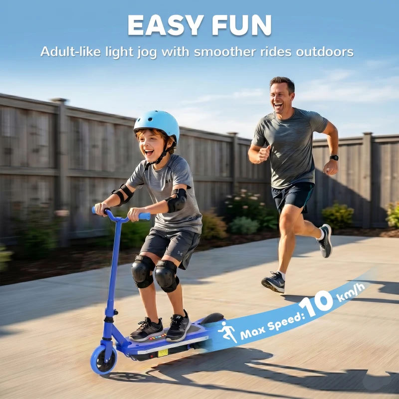 AIYAPLAY Electric Scooter for Kids 6-14 Years, with Colourful Lights, Blue