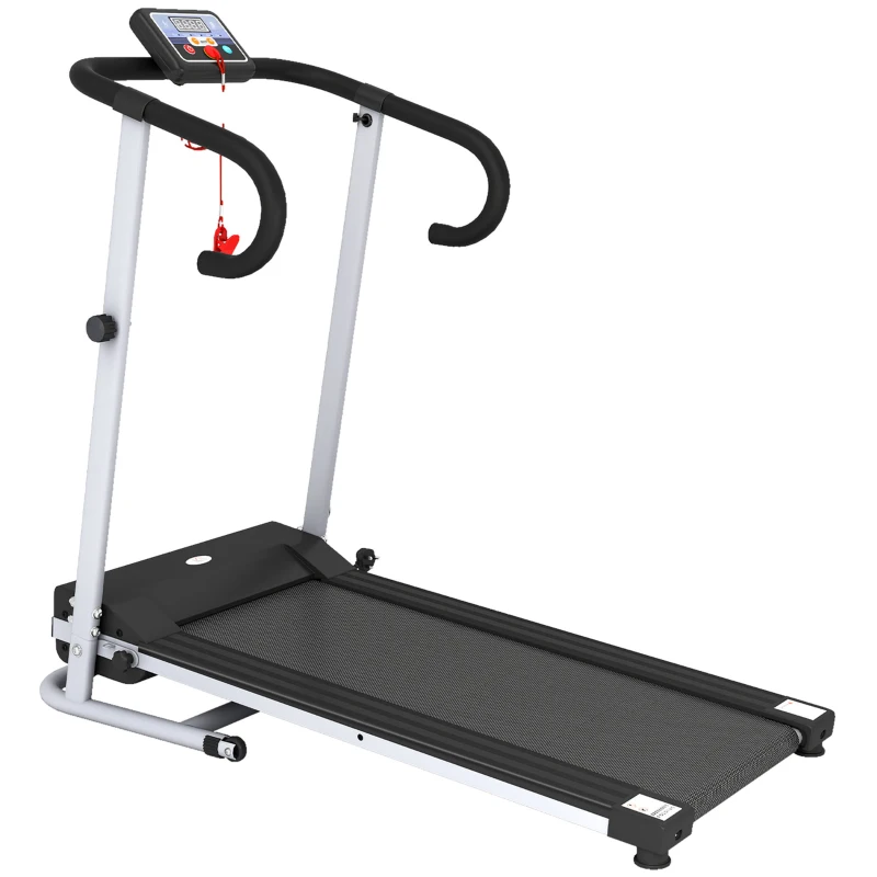HOMCOM Cinta de Correr Plegable Cinta de Andar Eléctrica Velocidad de 1-10km/h con Pantalla LCD 125x61x118 cm Negro y Gris