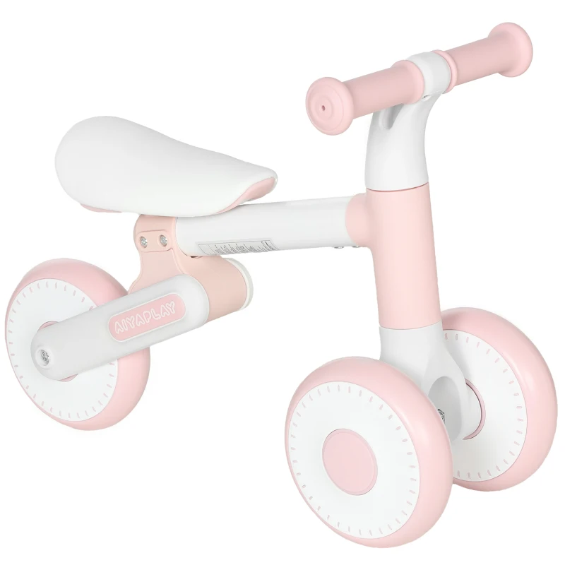 AIYAPLAY Draisienne Bébé 1-2 Ans Pliable, Siège Réglable, Direction Limitée à 135°, Pneus EVA Silencieux, 52x23x36,5cm, Rose