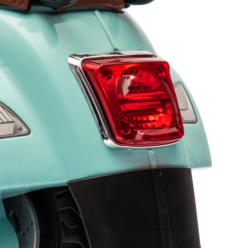 AIYAPLAY Elektrische kindermotor Mini Vespa GTS 6V met lithiumaccu, ergonomische zitting, rugleuning, 1,5-3 jaar