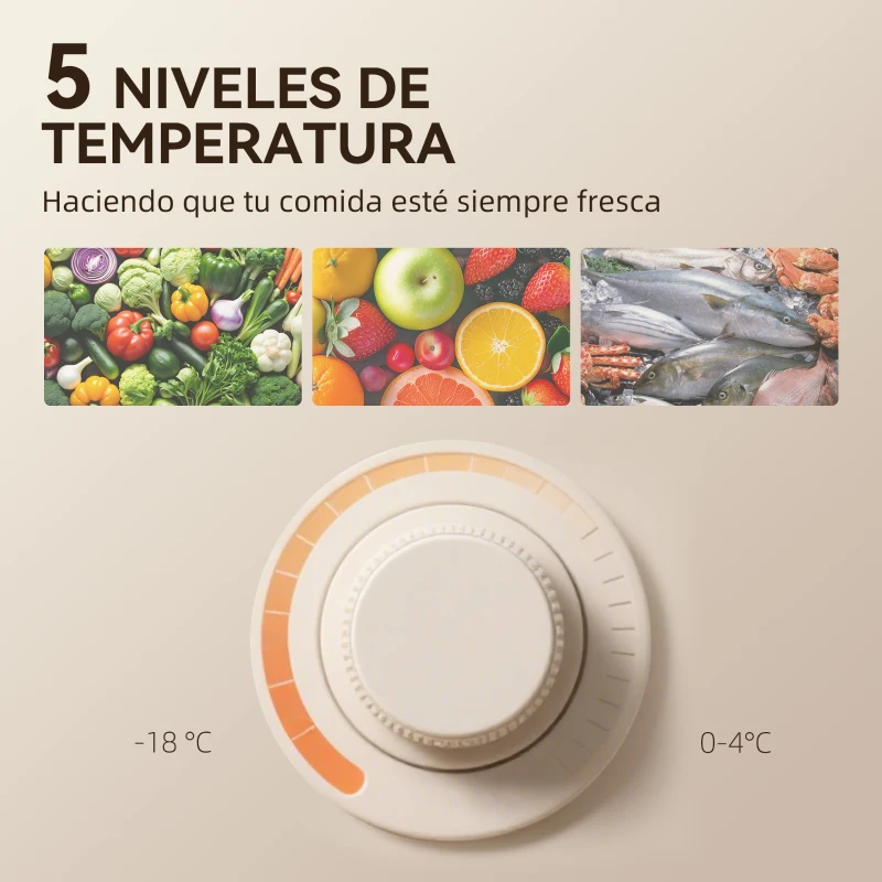 HOMCOM Mini Nevera Silenciosa 88 L Clase E Bajo Encimera Temperatura Regulable 5 Niveles Puerta Reversible Luz Interior Negro