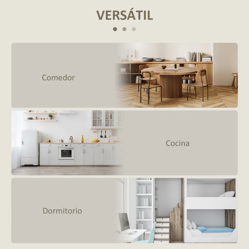 HOMCOM Mesa Plegable de Comedor Mesa de Cocina Plegable con 2 Alas Abatibles Mesa Plegable para 2-4 Personas 104x76x73,7 cm Blanco
