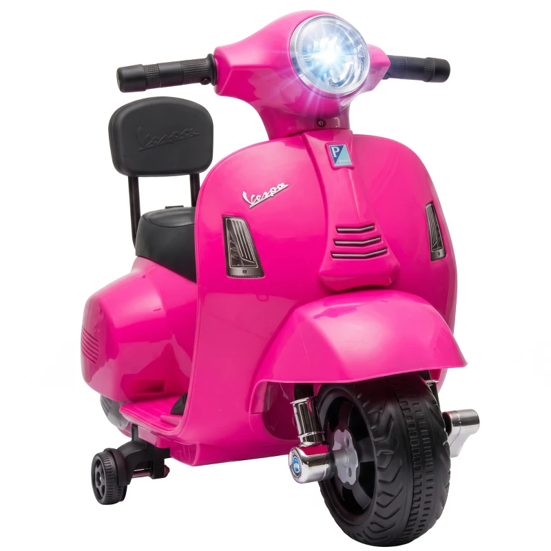 AIYAPLAY Moto Elettrica per Bambini 1.5-3 Anni MINI VESPA GTS 6V, Rosa