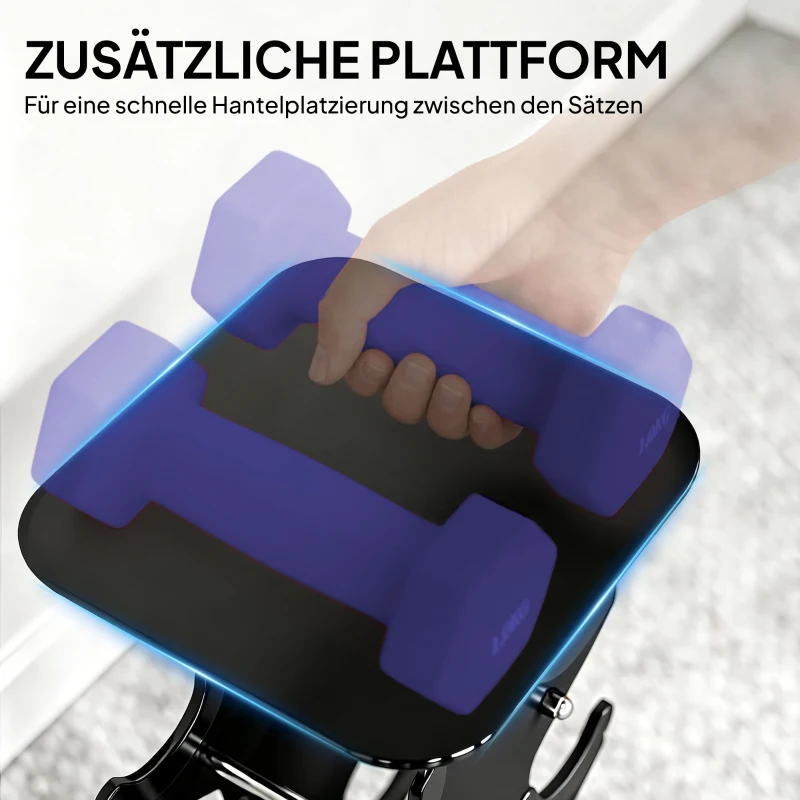 SPORTNOW Hanteln Set 3 Paar Kurzhanteln mit Aufbewahrungsständer rutschfeste Griff, 1-5 kg Hexagon