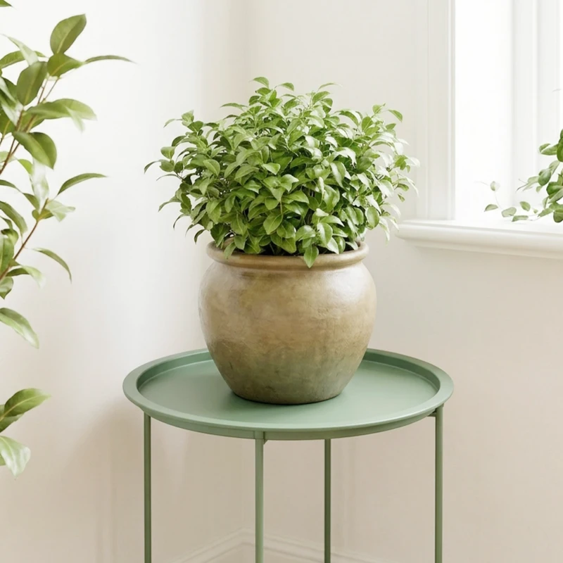Outsunny Steel Removable Tray Top Garden Table - Green