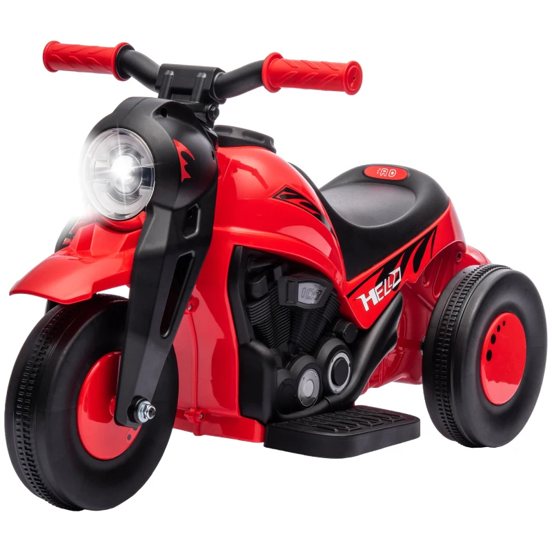 AIYAPLAY Kinder Elektro-Motorrad, 6V Kindermotorrad mit Musik, Blasen 2,5-3 km/h, für 2-5 Jahre Kinder