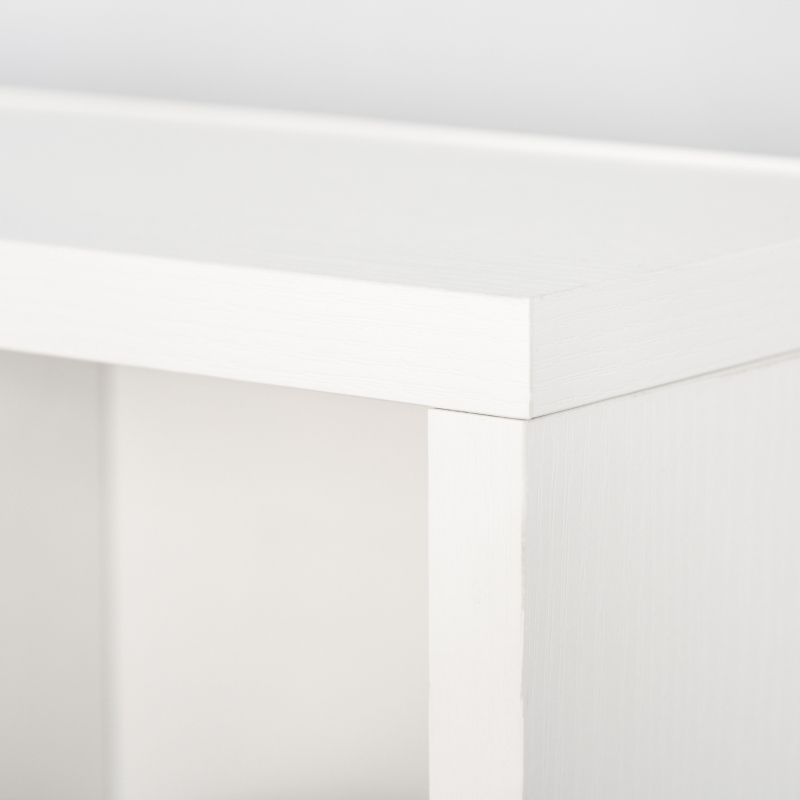 HOMCOM CD Storage Unit with Adjustable Shelves, 89 x 130.5 cm, White