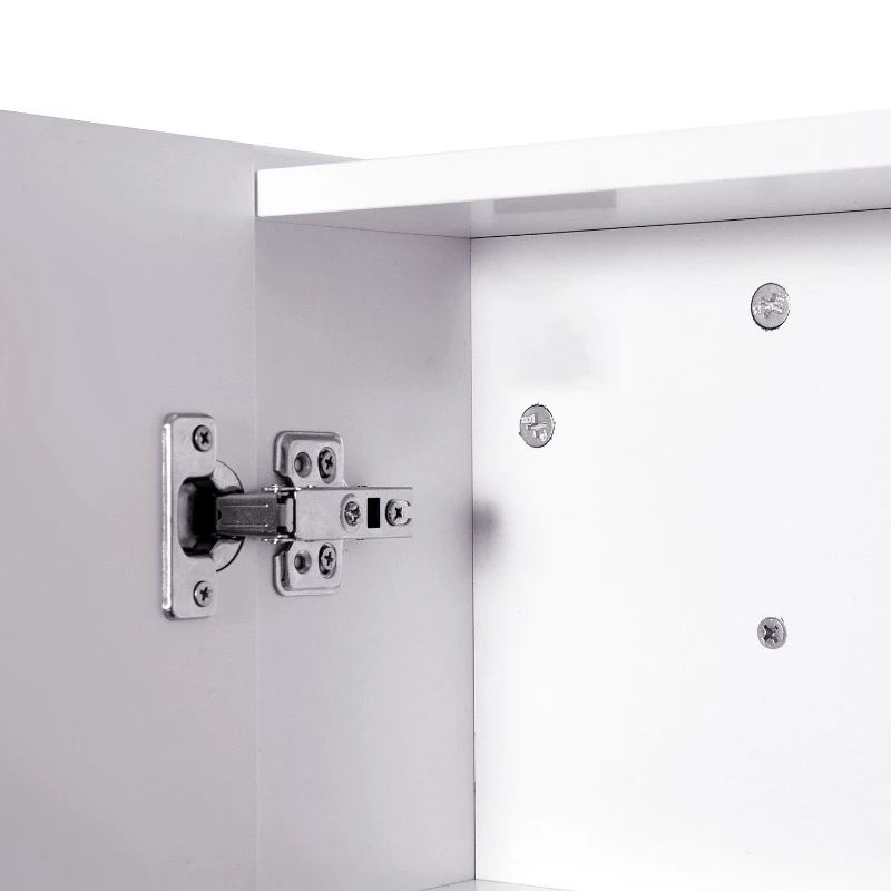 HOMCOM Bathroom Mirror Cabinet, 3-Tier Wall Mount Bathroom Storage Cabinet with Soft-Close Hinges and Adjustable Shelf, Double Door Cupboard, 70 x 15 x 60 cm, White