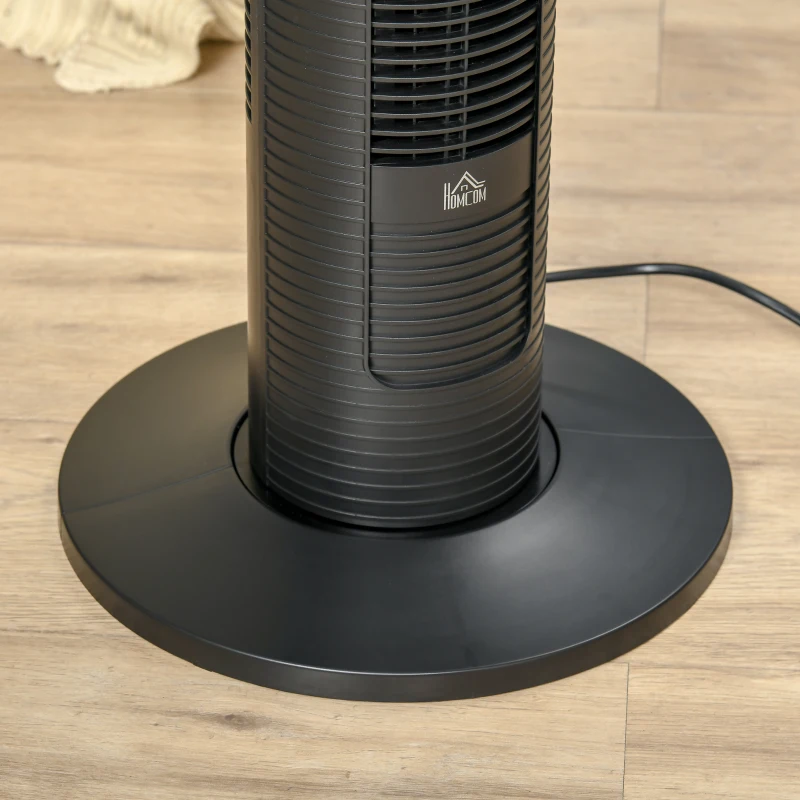 HOMCOM Ventilatore a Torre 45W a 4 Modalità e 3 Velocità con Timer da 12h, in ABS, 31.5x31.5x96 cm, Nero